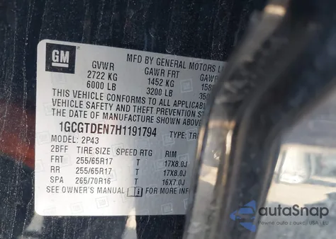 2017 Chevrolet Colorado Z71 from USA, damaged, VIN 1GCGTDEN7H1191794